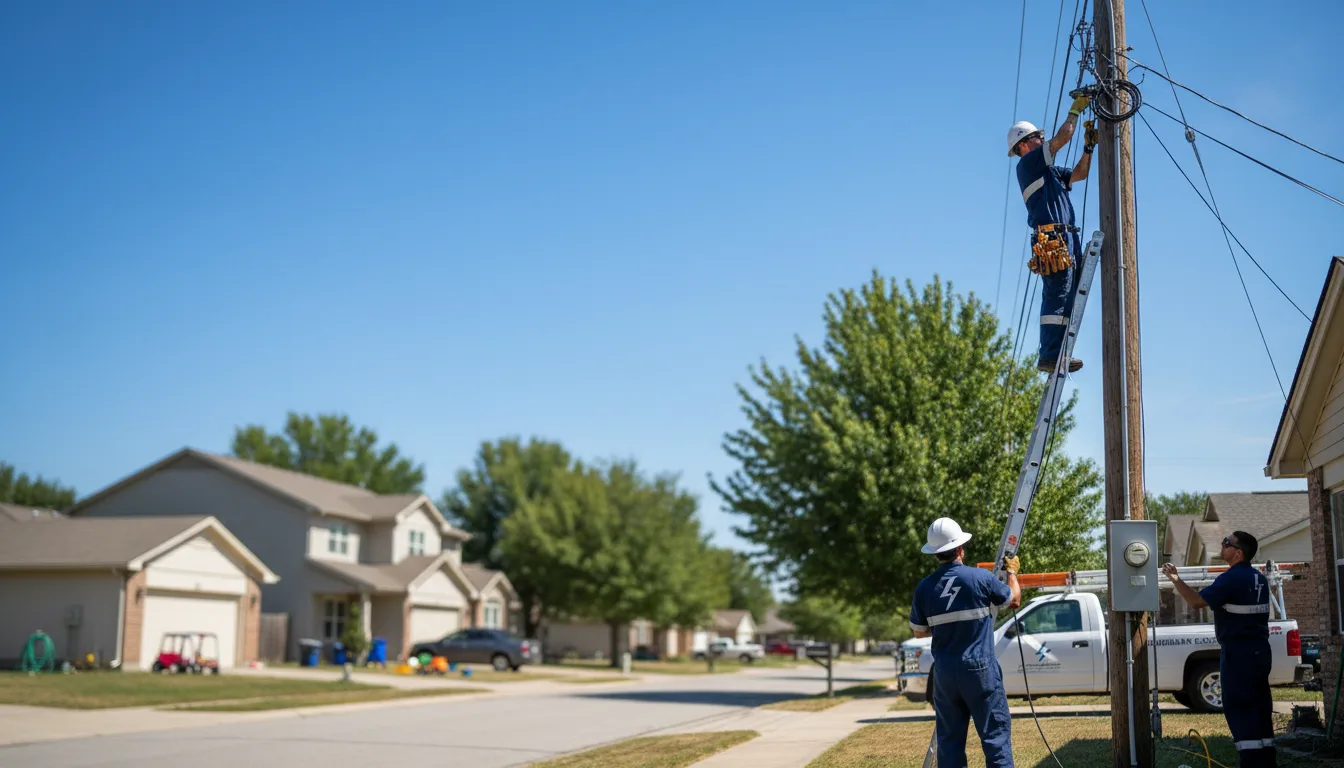 Residential electrician providing installation services in Rolla, ND